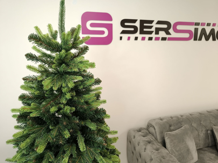 Brad artificial Christmas Deluxe by Sersimo, Carpati cu varfuri verzi, 2D+3D, 180cm [13]