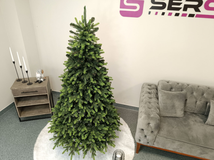 Brad artificial Christmas Deluxe by Sersimo, Carpati cu varfuri verzi, 2D+3D, 180cm [2]