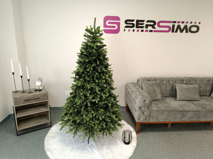 Brad artificial Christmas Deluxe by Sersimo, Carpati cu varfuri verzi, 2D+3D, 180cm [8]