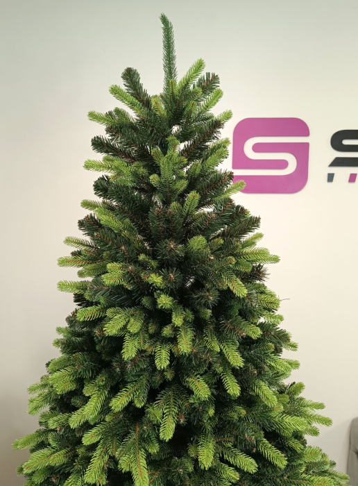 Brad artificial Christmas Deluxe by Sersimo, Carpati cu varfuri verzi, 2D+3D, 210cm [15]