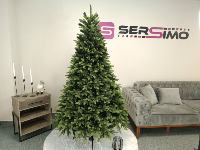 Brad artificial Christmas Deluxe by Sersimo, Carpati cu varfuri verzi, 2D+3D, 210cm [17]
