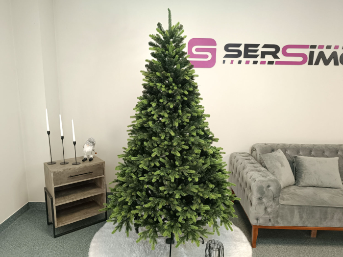 Brad artificial Christmas Deluxe by Sersimo, Carpati cu varfuri verzi, 2D+3D, 210cm [4]