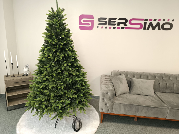 Brad artificial Christmas Deluxe by Sersimo, Carpati cu varfuri verzi, 2D+3D, 210cm [19]