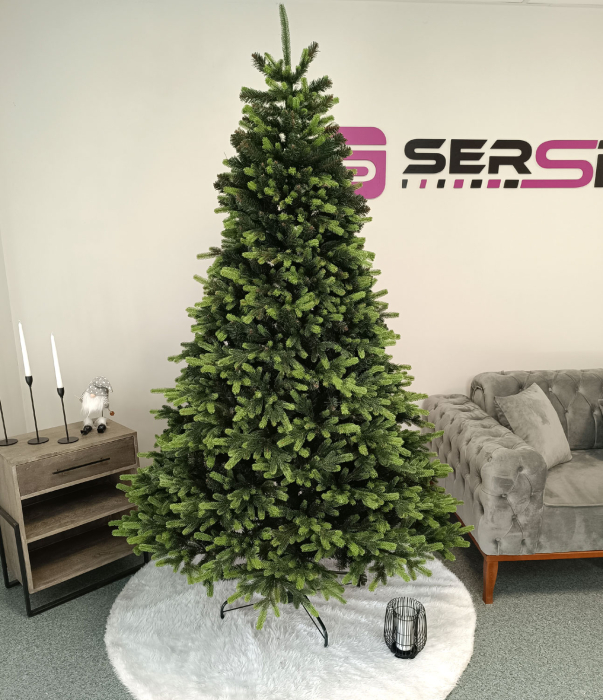 Brad artificial Christmas Deluxe by Sersimo, Carpati cu varfuri verzi, 2D+3D, 250cm [22]