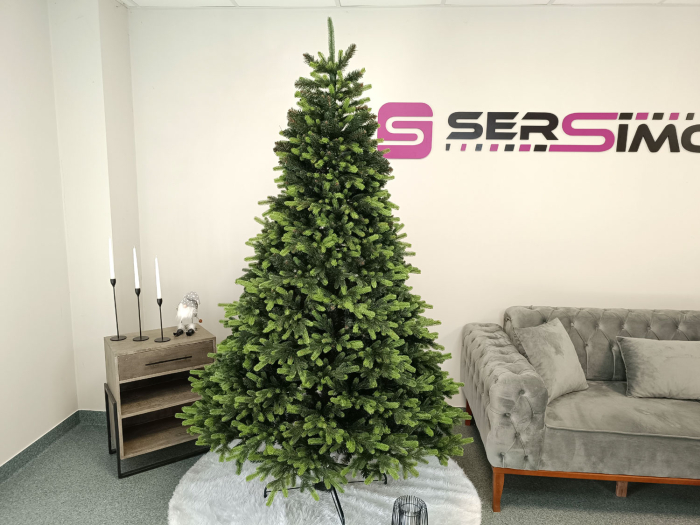 Brad artificial Christmas Deluxe by Sersimo, Carpati cu varfuri verzi, 2D+3D, 250cm [15]