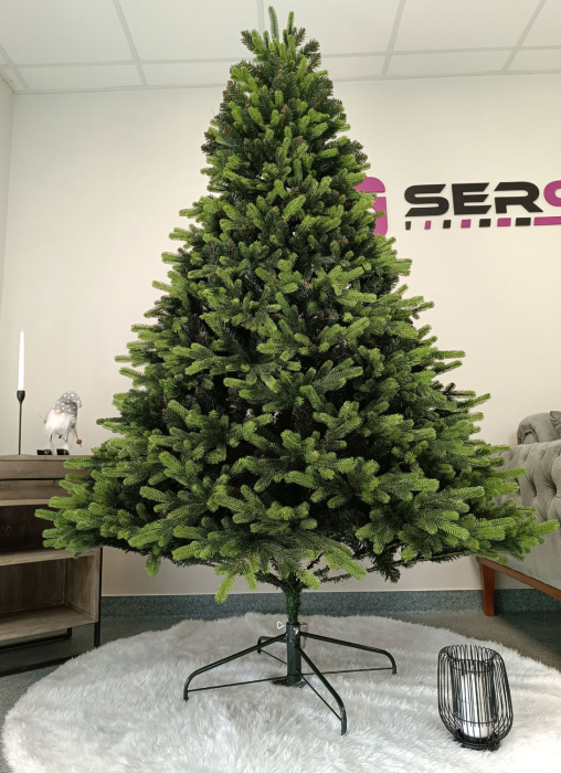 Brad artificial Christmas Deluxe by Sersimo, Carpati cu varfuri verzi, 2D+3D, 250cm [11]