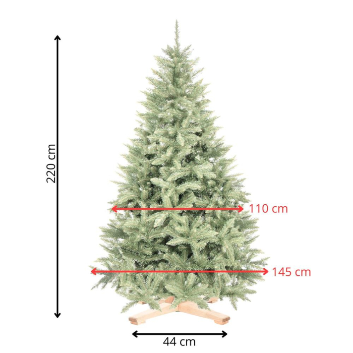 Brad artificial Christmas Deluxe by Sersimo, Caucazian Premium, 2D, 220cm [17]