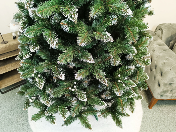 Brad artificial Christmas Deluxe by Sersimo, Crystal nins cu merisoare, 2D, 250cm [12]