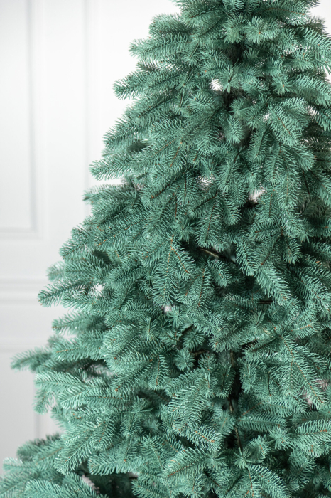 Brad artificial Christmas Deluxe by Sersimo, Kovalivka Select argintiu, integral 3D, 210 cm [22]