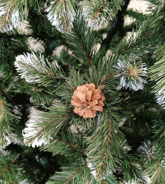 Brad artificial Christmas Deluxe by Sersimo, Lidia Nins cu conuri, 2D, 200cm [12]