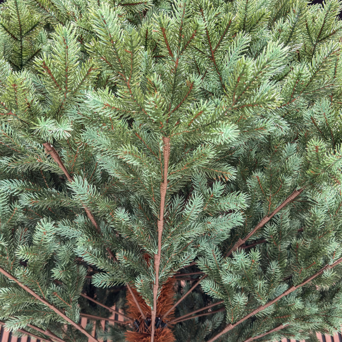 Brad artificial Sersimo, Hollandia, verde cu varfuri argintii, integral 3D, 230 cm [11]