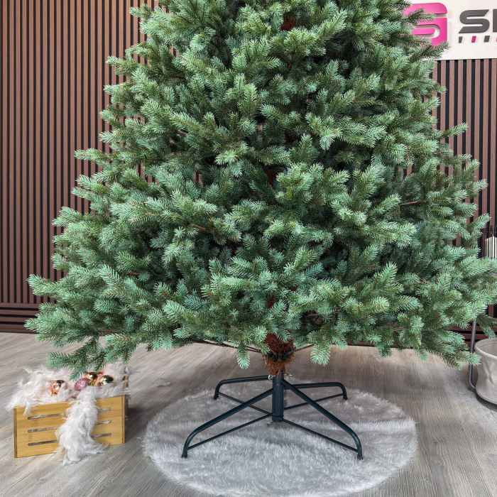 Brad artificial Sersimo, Hollandia, verde cu varfuri argintii, integral 3D, 230 cm [13]