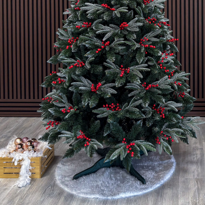 Brad artificial Sersimo, Miahelene Elite, verde nins cu merisoare, mix 2D+3D, 220 cm [11]