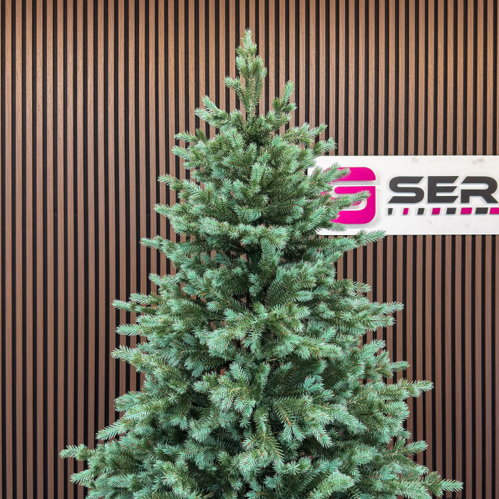 Brad artificial Sersimo, Scandinavia, verde cu varfuri argintii, integral 3D, 210 cm [9]
