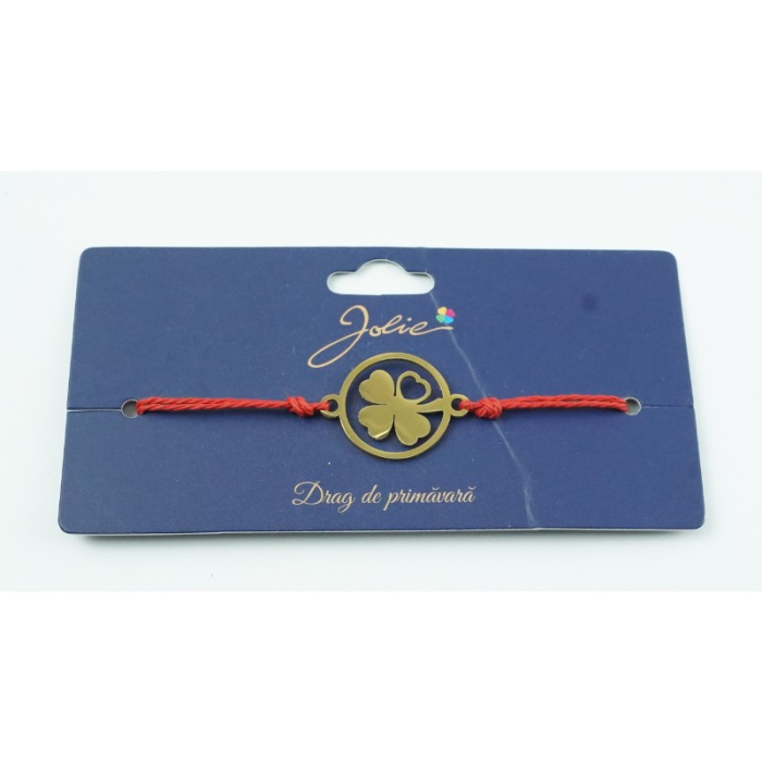 Bratara Aurie Inox M6 Trifoi Mare [2]