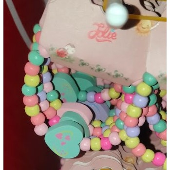 Bratara Curcubeu Elastica, Bile si Pandantive din Lemn Colorate, Modele pentru Copii [5]