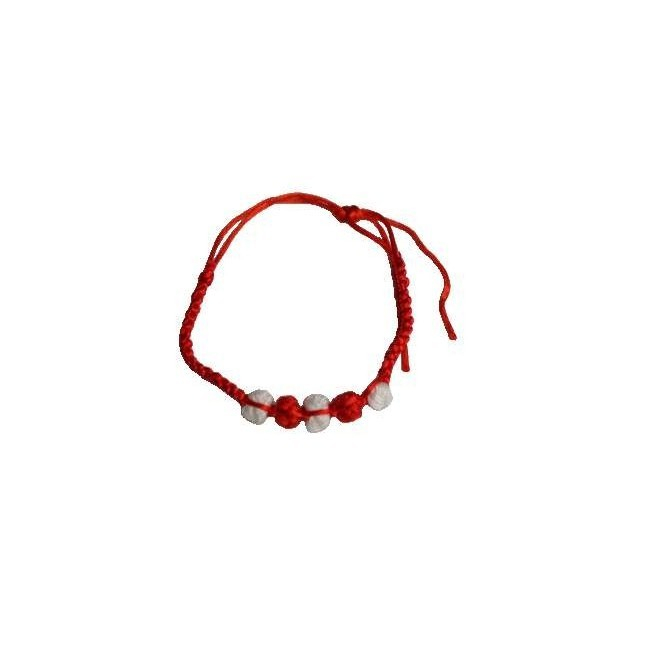 Bratara Handmade Jolie Alb-Rosu [2]