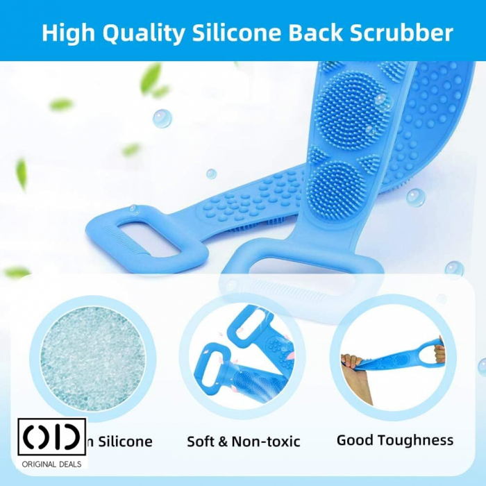 Burete de baie  Perie de baie pentru spalat pe corp Burete pentru spalat pe corp Burete pentru spalat pe spate Burete din silicon Perie pentru spalat pe spate Perie silicon pentru spalat pe spate [20]