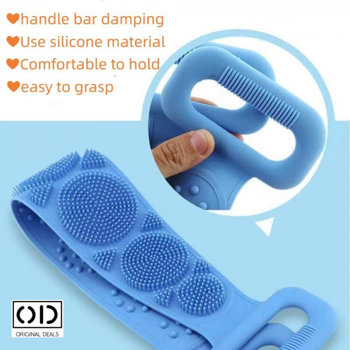 Burete de baie  Perie de baie pentru spalat pe corp Burete pentru spalat pe corp Burete pentru spalat pe spate Burete din silicon Perie pentru spalat pe spate Perie silicon pentru spalat pe spate [15]