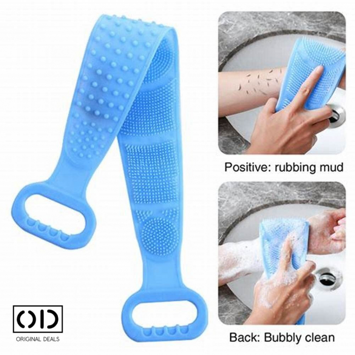 Burete de baie  Perie de baie pentru spalat pe corp Burete pentru spalat pe corp Burete pentru spalat pe spate Burete din silicon Perie pentru spalat pe spate Perie silicon pentru spalat pe spate [16]