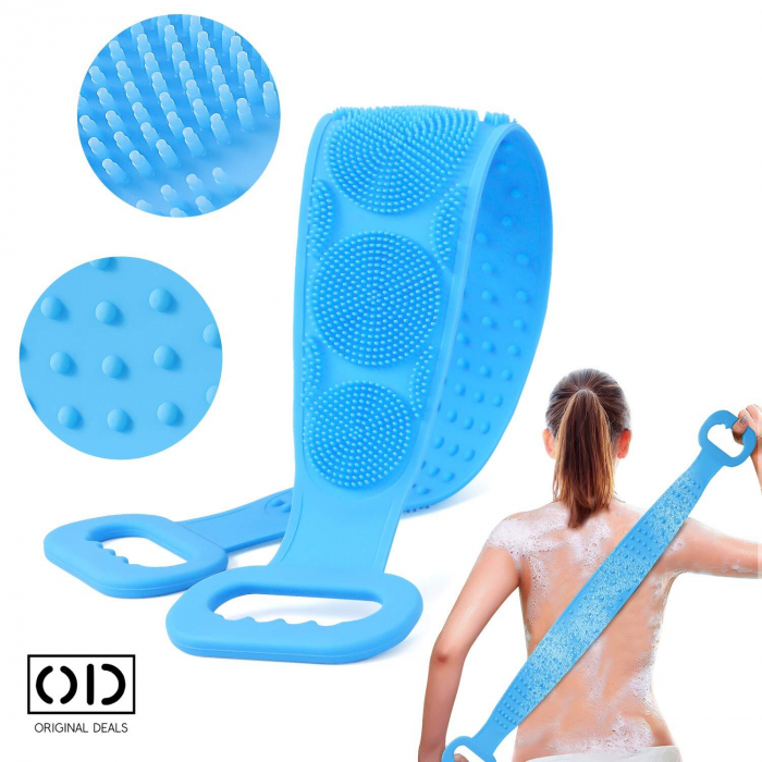 Burete de baie  Perie de baie pentru spalat pe corp Burete pentru spalat pe corp Burete pentru spalat pe spate Burete din silicon Perie pentru spalat pe spate Perie silicon pentru spalat pe spate [12]