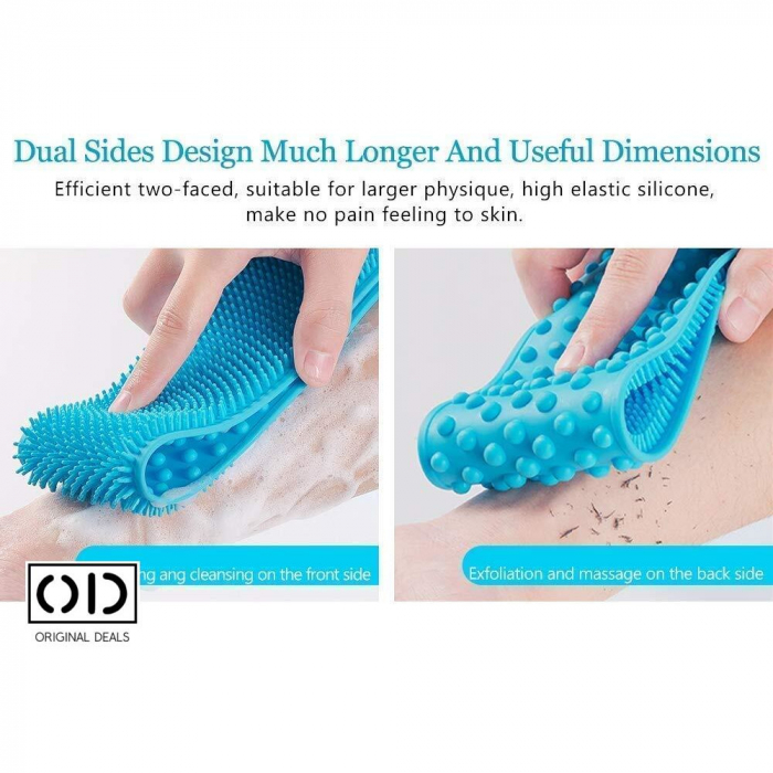 Burete de baie  Perie de baie pentru spalat pe corp Burete pentru spalat pe corp Burete pentru spalat pe spate Burete din silicon Perie pentru spalat pe spate Perie silicon pentru spalat pe spate [22]