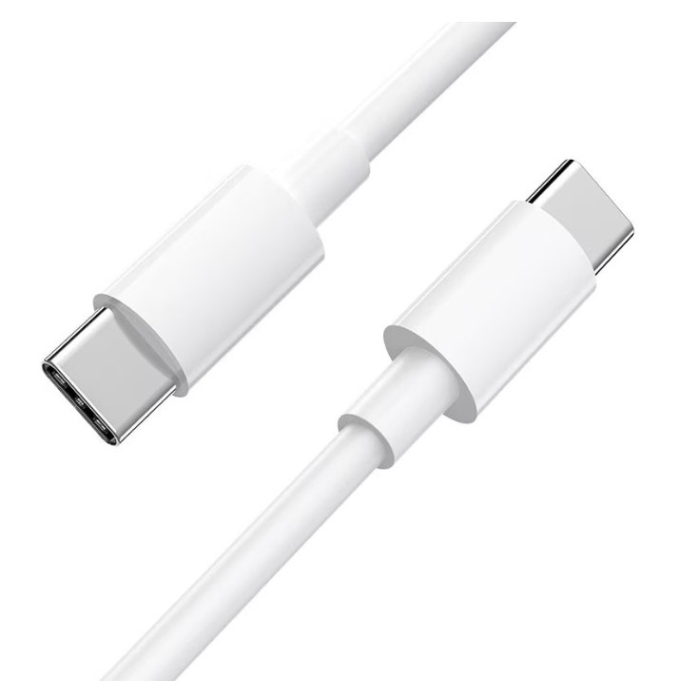 Cablu de date si Incarcare , Type-C la Type-C, lungime 1 m, alb [4]