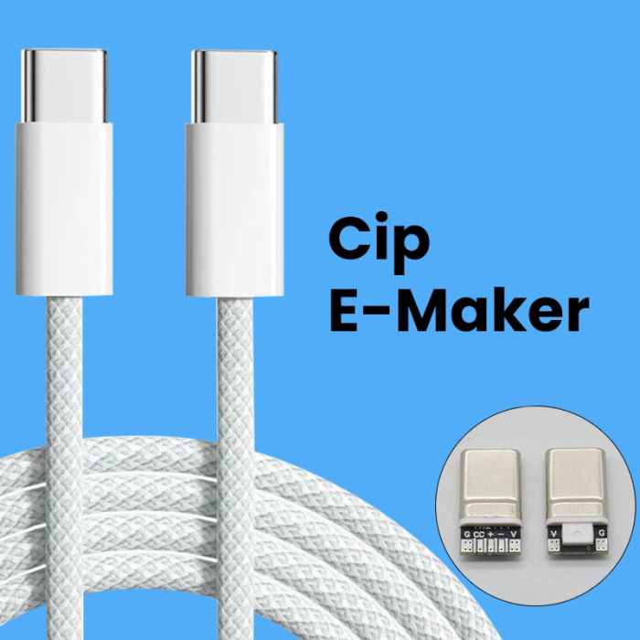 Cablu de Date Universal pentru Telefon, , Cablu TYPE-C to TYPE-C, Compatibil cu iOS si Android, Fire 160 cupru, 1.5M, Impletit Nailon, Alb [2]