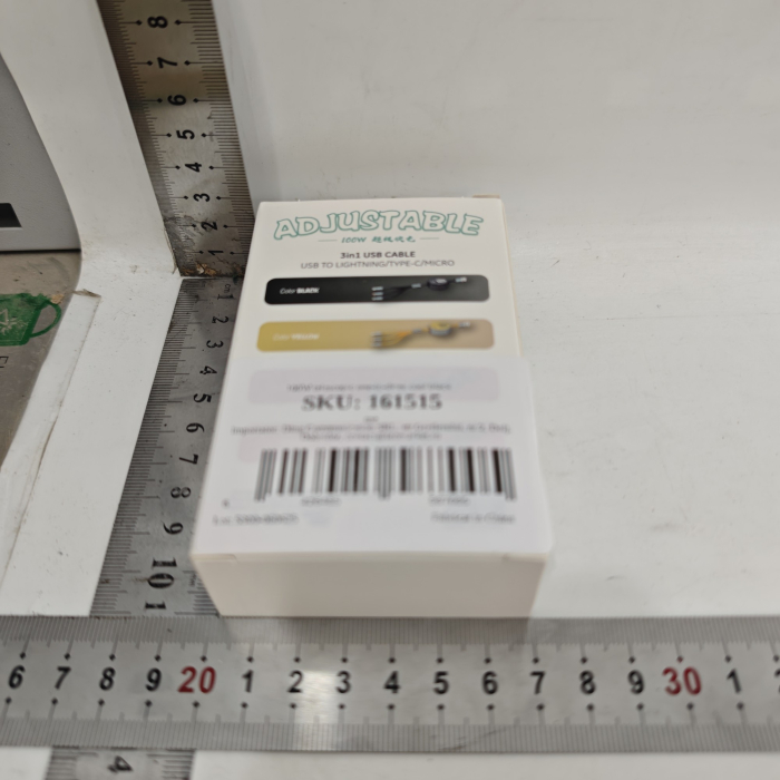 Cablu Retractabil 3in 1 pentru Telefon, , Cablu de incarcare rapida 100W, stil Mecha, potrivit pentru Auto, Universal 1.2M, Negru [6]