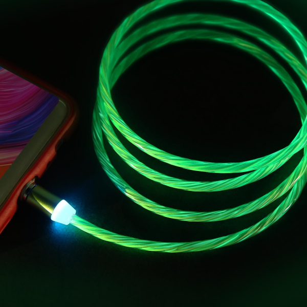 Cablu USB 3.0 Fast & Safe Charging 3.6A cu Mufa Magnetica Neodim 360° cu Lumini Full LED Cablu de incarcare telefon [27]