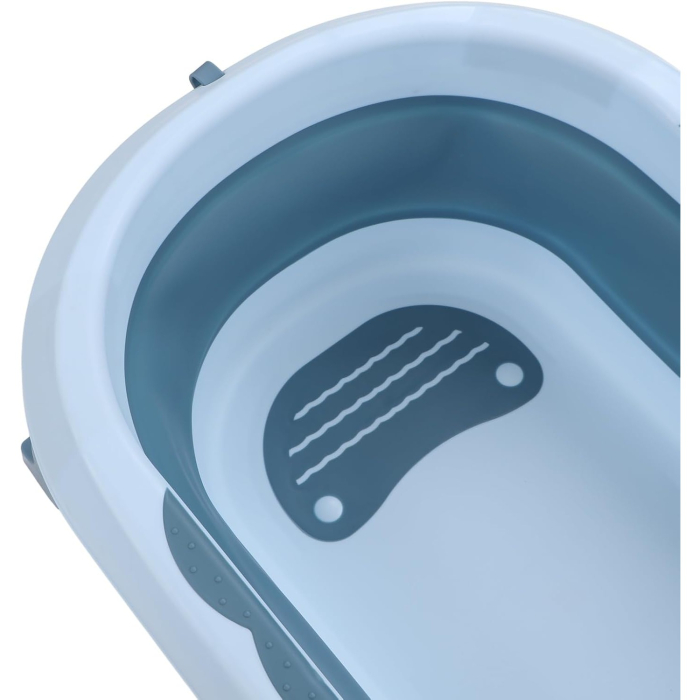 Cada de Baie, , pentru Copii 0 luni - 6 Ani, cu Termometru, Pliabila, Perna Suport Inclusa, din Plastic, 81.5 x 49 x 21.5 cm, Albastru [4]