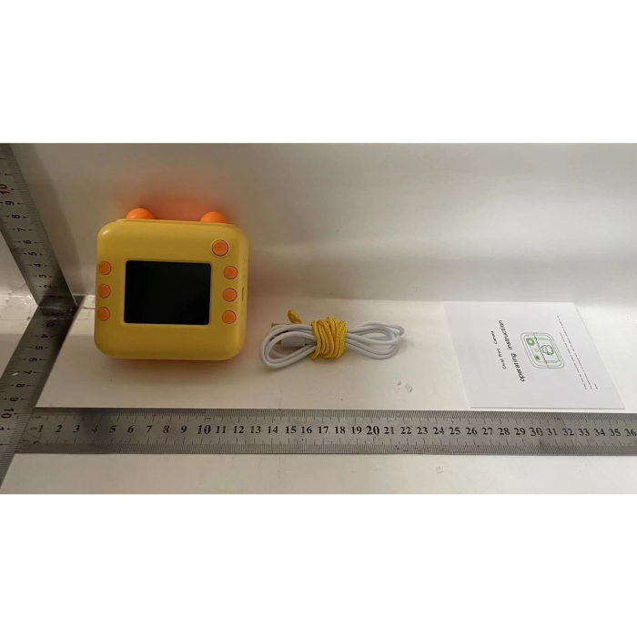 Camera Instantanee pentru Copii, , cu Functie de Printare, Cablu USB-C, Bluetooth, compatibil iOS/Android, Imprimare APP, Model Urechi, Snur Subtire Inclus, Portocaliu [5]