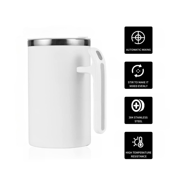 Cana portabila cu mixer incorporat, , pe baterii, 380 ml, alb [6]