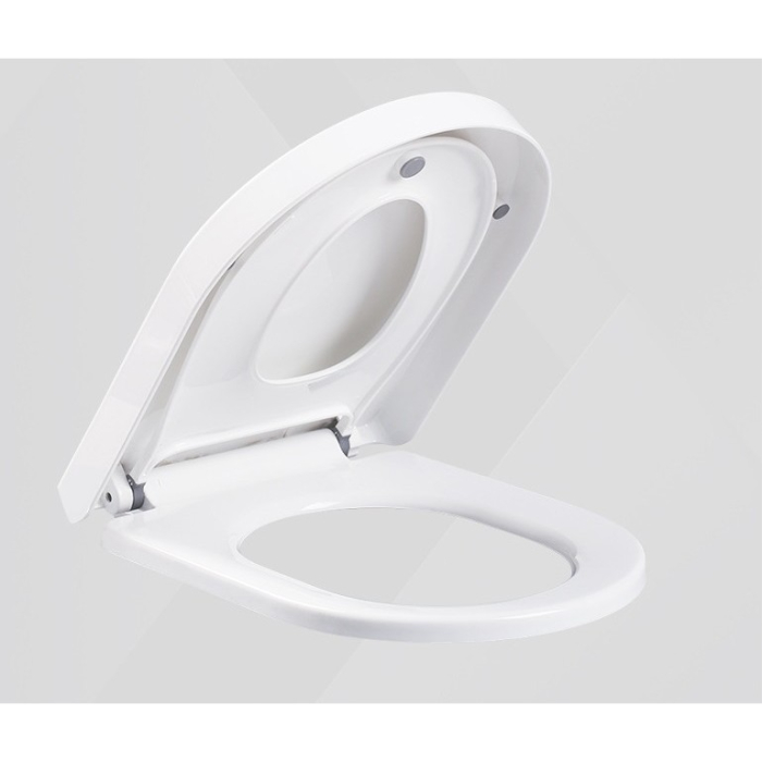 Capac de Toaleta cu Reductie 2 in 1, , pentru Copii si Adulti, Coborare Lenta si Silentioasa, Instalare Usoara, din PP5 , in Forma de V, Alb [5]