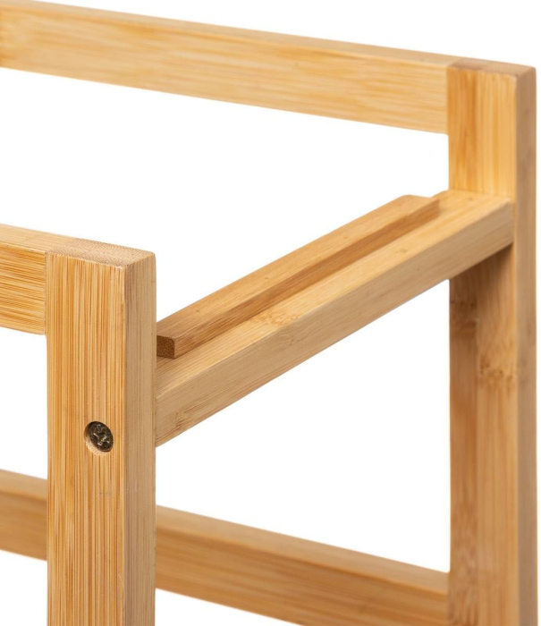 Carucior 5Five Blackwood cu 3 niveluri, bambus si MDF, 41x22x83 cm, natur si negru [5]