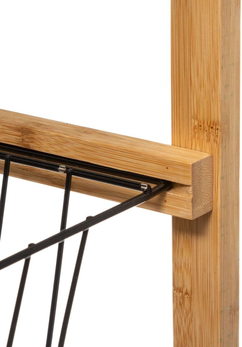 Carucior 5Five Blackwood cu 3 niveluri, bambus si MDF, 41x22x83 cm, natur si negru [2]