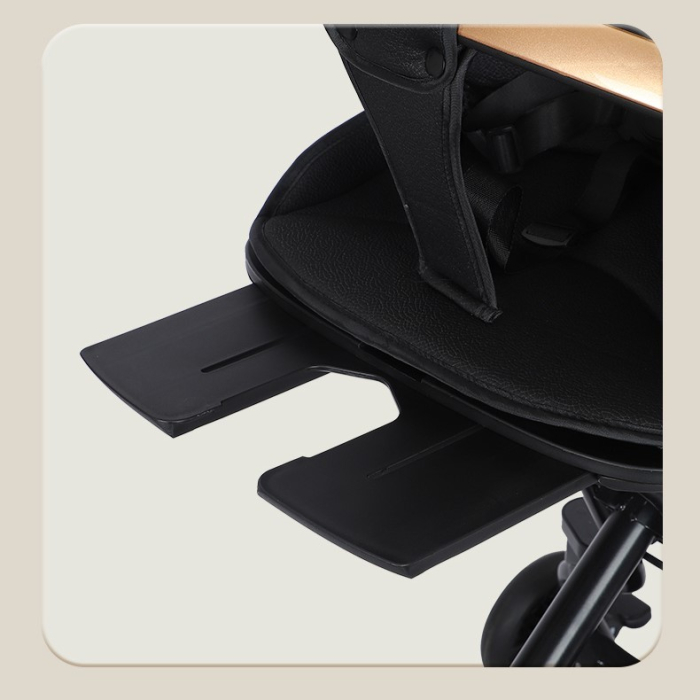 Carucior Sport 3in1, 6-36 Luni, Reversibil, Pliabil, Tavita pentru Masa, Pozitie de Somn, Centura de Siguranta, Roti 360, Suport Pahar, Copertina pentru Soare, 32x63x95cm, Negru Model Pisicute [5]