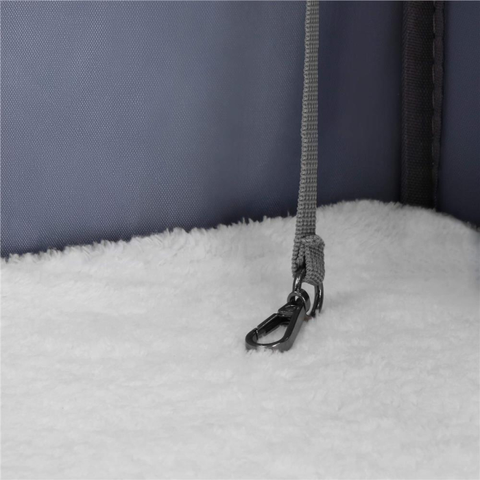 Carucior tip troller pentru transport animale, dublu cu 2 compartimente separate, maxim 22 kg, 55x34x26 cm, gri [16]