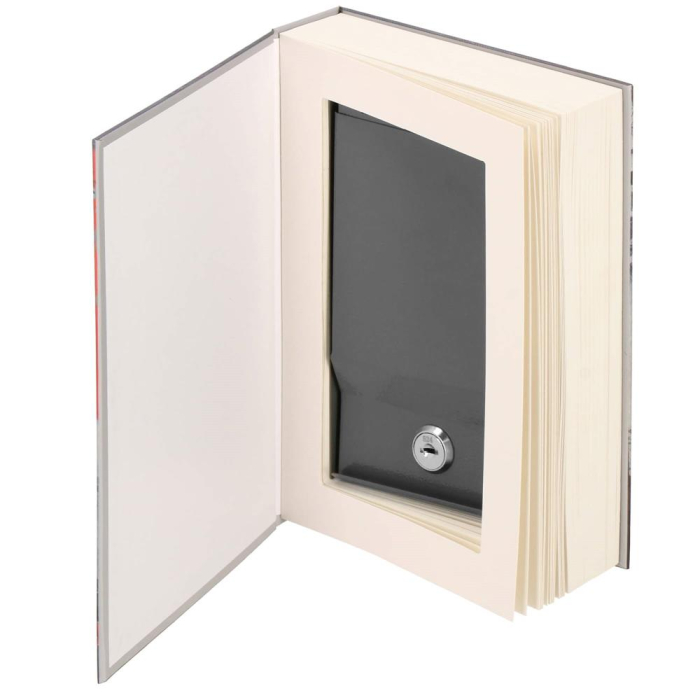 Caseta de valori, cutie metalica cu cheie, portabila, tip carte, London, 22x15.5x4.5 cm [8]