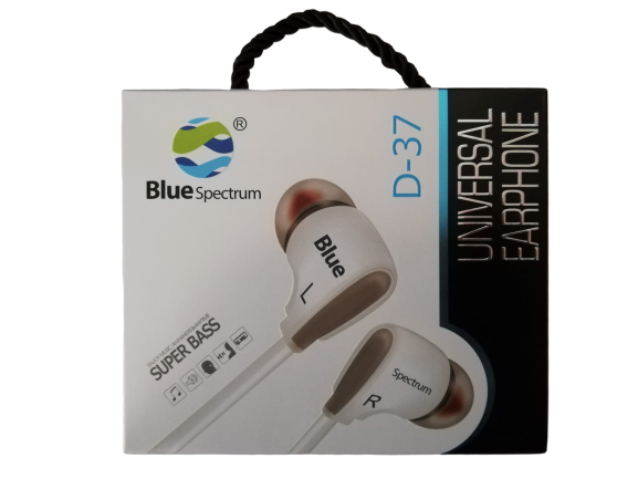 Casti Audio BlueSpectrum Originale cu Fir Sunet Fin si Clar cu Bass Puternic Stereo D-37 Alb Sunt Puternic Bass Putenic [3]