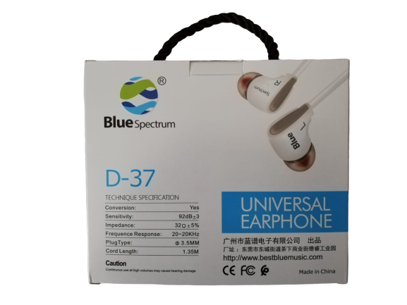 Casti Audio BlueSpectrum Originale cu Fir Sunet Fin si Clar cu Bass Puternic Stereo D-37 Alb Sunt Puternic Bass Putenic [6]