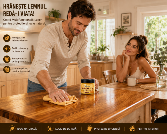Ceara Naturala pentru Reconditionare, Hidratare si Lustruire Lemn si Mobilier, cu Extract din Miere, 80g, ORIGINAL DEALS [2]