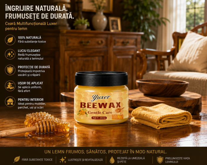 Ceara Naturala pentru Reconditionare, Hidratare si Lustruire Lemn si Mobilier, cu Extract din Miere, 80g, ORIGINAL DEALS [6]