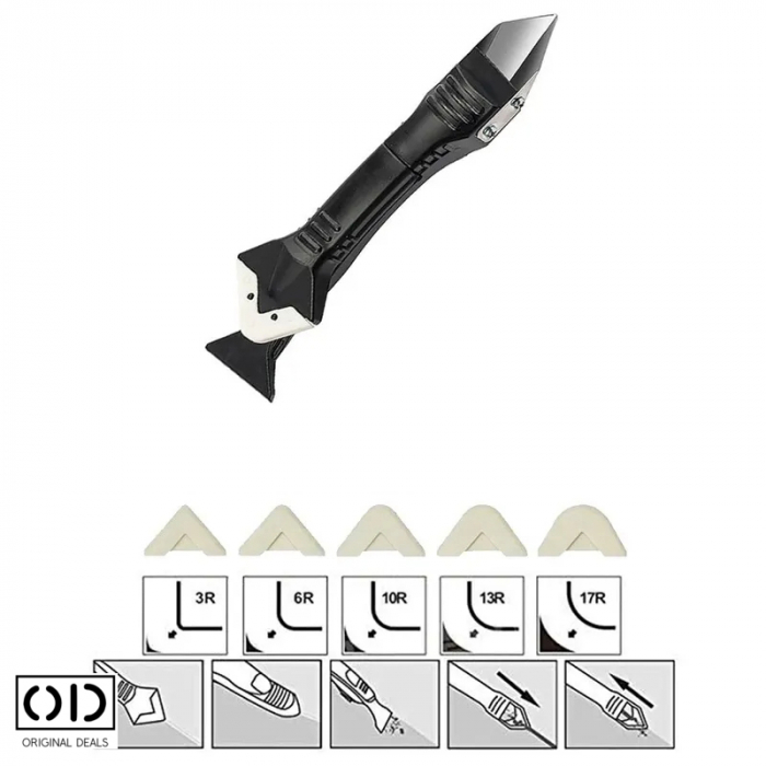 Spatula pentru silicon Aplicator silicon rosturi Racleta silicon Set pentru indepartare si pus silicon Razuitoare pentru silicon Spatule pentru aplicare silicon Aplicator nivelant silicon [15]