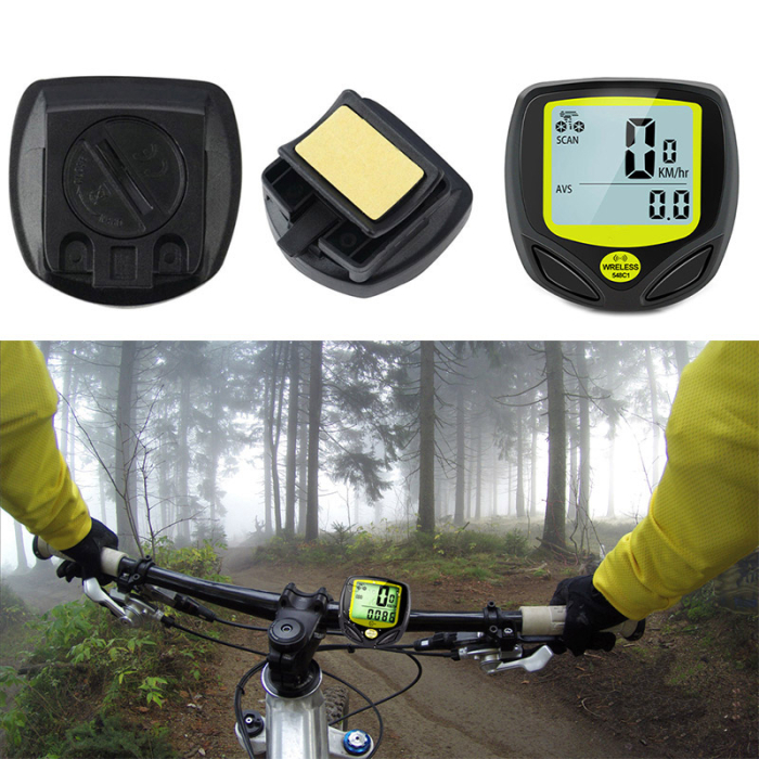 Ciclocomputer vitezometru wireless pentru bicicleta, 14 functii, negru [12]