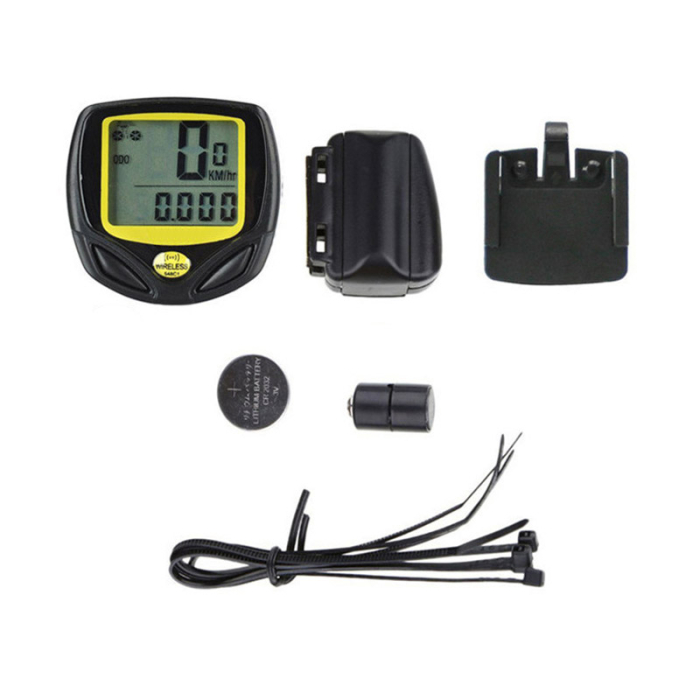 Ciclocomputer vitezometru wireless pentru bicicleta, 14 functii, negru [2]