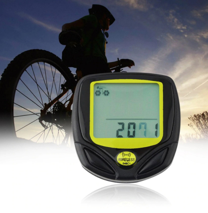 Ciclocomputer vitezometru wireless pentru bicicleta, 14 functii, negru [5]