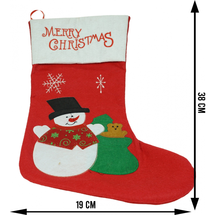 Ciorap Cadouri, ,cu model om de zapada,rosu, marimea 19x38 cm, textil, interior [6]