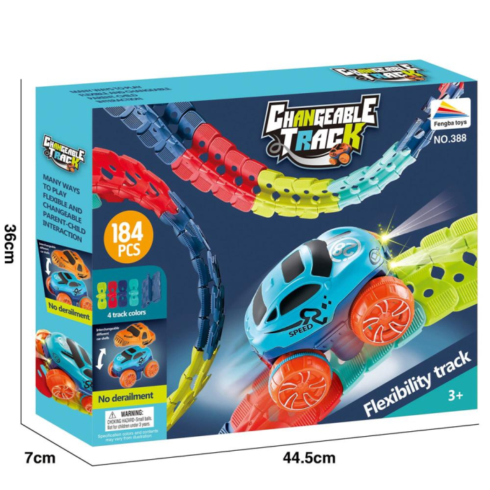 Circuit masinute Changeable Track, cu 184 de piese, pista configurabila [6]