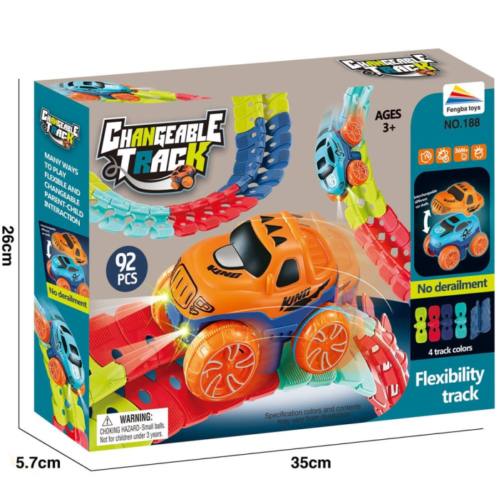 Circuit masinute Changeable Track, cu 92 de piese, pista configurabila [7]